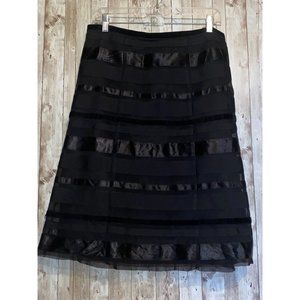 Madison Studio Black Ribbon Holiday Cocktail Holiday Party Skirt Size 12
